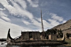 Bolivia - Lake Titicaca - totora boat 22