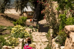 Bolivia - Lake Titicaca - Isla del Sol - stairs - woman 45