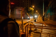 La Paz, Bolivia. 11th Nov 2019. Scared neighbors built so many barricades all over La Paz, that the Police and the Army were forced to look again and again for new paths through the city. The construction of the barricades followed a call of the Police itself, which was completely overwhelmed by alleged violent Evo Morales supporters the night before. Radoslaw Czajkowski